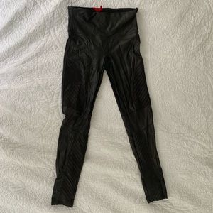 Spanx Faux Leather Moto Leggings